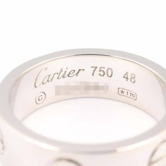 Cartier Paris 18K White Gold Love Ring CARTIER 18k Silver Love Ring